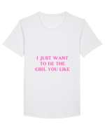 i just want to be the girl... Tricou mânecă scurtă guler larg Bărbat Skater