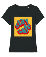 stay safe 248 Tricou mânecă scurtă guler larg fitted Damă Expresser