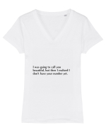 i was gaing to caall you... Tricou mânecă scurtă guler V Damă Evoker