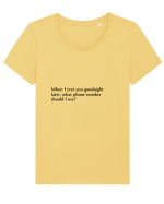 when i text goodnight... Tricou mânecă scurtă guler larg fitted Damă Expresser