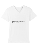what time do you have to be... Tricou mânecă scurtă guler V Bărbat Presenter