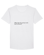 what time do you have to be... Tricou mânecă scurtă guler larg Bărbat Skater