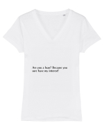 are you a loan?... Tricou mânecă scurtă guler V Damă Evoker