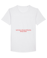let s buy a house ... Tricou mânecă scurtă guler larg Bărbat Skater