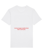 let my tongue explain... Tricou mânecă scurtă Unisex Rocker