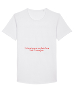 let my tongue explain... Tricou mânecă scurtă guler larg Bărbat Skater