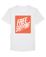 free shipping 209 Tricou mânecă scurtă guler larg Bărbat Skater
