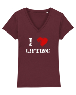 I love lifting Tricou mânecă scurtă guler V Damă Evoker