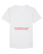 stop thinking that you re ugly... Tricou mânecă scurtă guler larg Bărbat Skater
