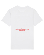 i don t want feelings i want new clothes Tricou mânecă scurtă Unisex Rocker