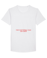 i don t want feelings i want new clothes Tricou mânecă scurtă guler larg Bărbat Skater