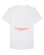 my heart says yes but my mom says no Tricou mânecă scurtă guler larg Bărbat Skater