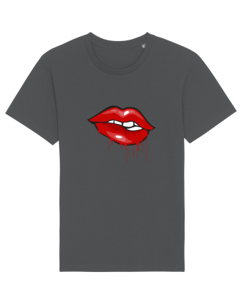 Red bloody lips Anthracite