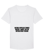 hating popular doesn t make you... Tricou mânecă scurtă guler larg Bărbat Skater
