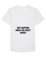 shit happens when you party naked Tricou mânecă scurtă guler larg Bărbat Skater