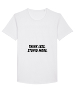 think less stupid more Tricou mânecă scurtă guler larg Bărbat Skater