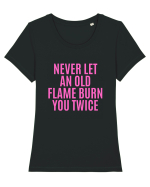 never let an old flame burn you twice Tricou mânecă scurtă guler larg fitted Damă Expresser
