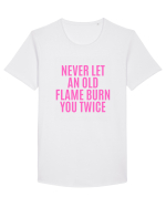 never let an old flame burn you twice Tricou mânecă scurtă guler larg Bărbat Skater