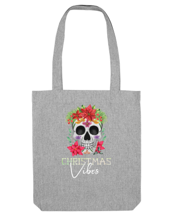 Christmas Vibes Skeleton Skull Heather Grey