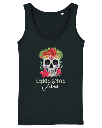Christmas Vibes Skeleton Skull Black