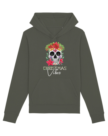 Christmas Vibes Skeleton Skull Khaki