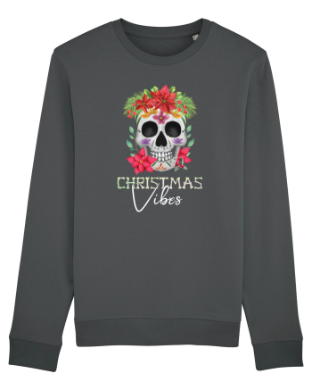 Christmas Vibes Skeleton Skull Anthracite