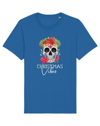 Christmas Vibes Skeleton Skull Royal Blue