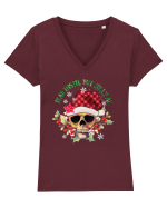 Dead Inside But Jolly AF Tricou mânecă scurtă guler V Damă Evoker