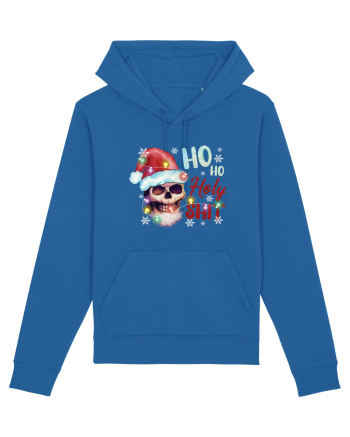 Ho Ho Holy Shit Skeleton Skull Christmas Royal Blue