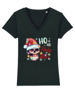 Ho Ho Holy Shit Skeleton Skull Christmas Tricou mânecă scurtă guler V Damă Evoker
