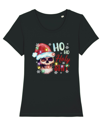 Ho Ho Holy Shit Skeleton Skull Christmas Black