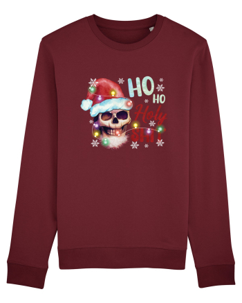 Ho Ho Holy Shit Skeleton Skull Christmas Burgundy