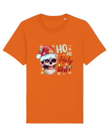 Ho Ho Holy Shit Skeleton Skull Christmas Bright Orange