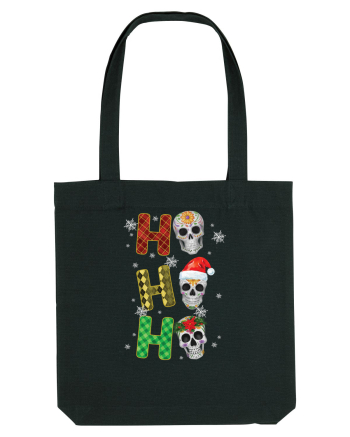Ho-Ho-Ho Christmas Skulls Black
