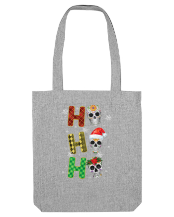 Ho-Ho-Ho Christmas Skulls Heather Grey