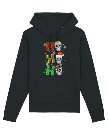 Ho-Ho-Ho Christmas Skulls Black