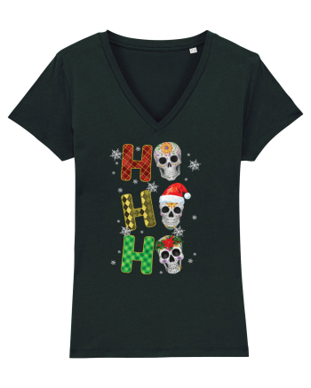 Ho-Ho-Ho Christmas Skulls Black