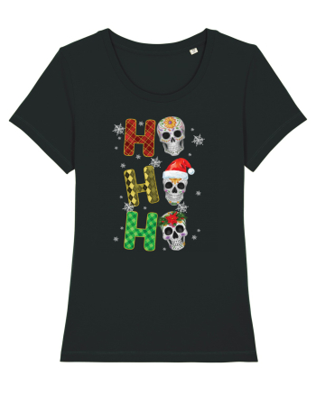 Ho-Ho-Ho Christmas Skulls Black
