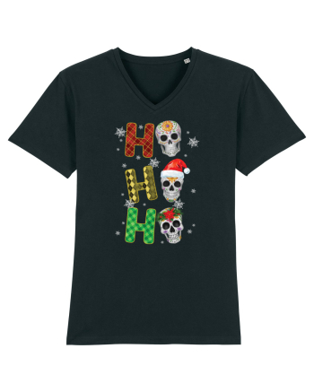 Ho-Ho-Ho Christmas Skulls Black