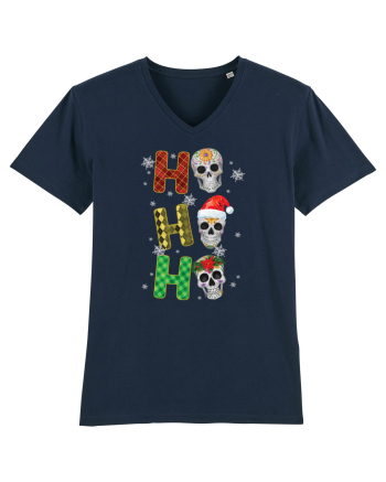 Ho-Ho-Ho Christmas Skulls French Navy