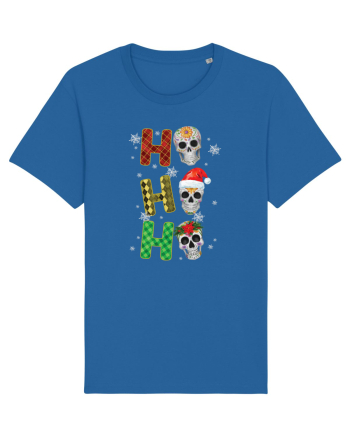 Ho-Ho-Ho Christmas Skulls Royal Blue