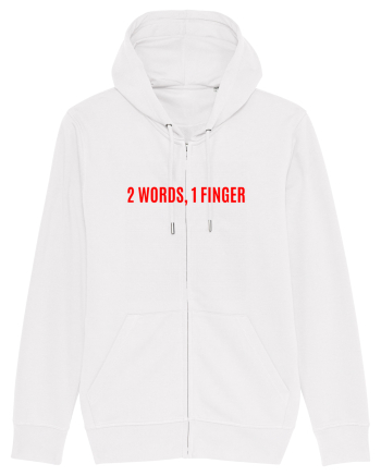 2 words 1 finger White