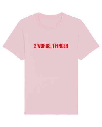 2 words 1 finger Cotton Pink