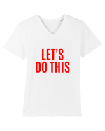 let s do this Tricou mânecă scurtă guler V Bărbat Presenter