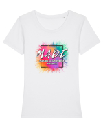 MADE Tricou mânecă scurtă guler larg fitted Damă Expresser