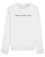 adulting is soup and i am a fork Bluză mânecă lungă Unisex Rise