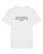 why are instagram captions harder than exams Tricou mânecă scurtă Unisex Rocker