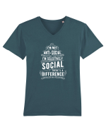ANTI SOCIAL  - White Tricou mânecă scurtă guler V Bărbat Presenter