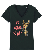 DRAMA LLAMA Tricou mânecă scurtă guler V Damă Evoker