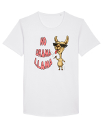 DRAMA LLAMA Tricou mânecă scurtă guler larg Bărbat Skater
